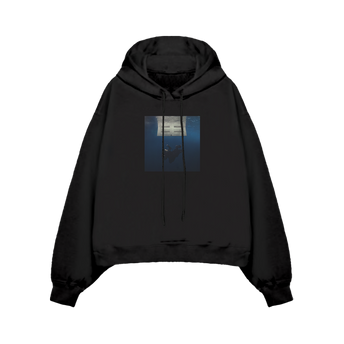 HIT ME HARD AND SOFT Black Cover Pullover Hoodie Front