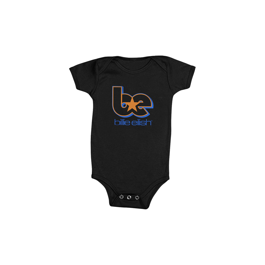 BE Star Infant Black Onesie