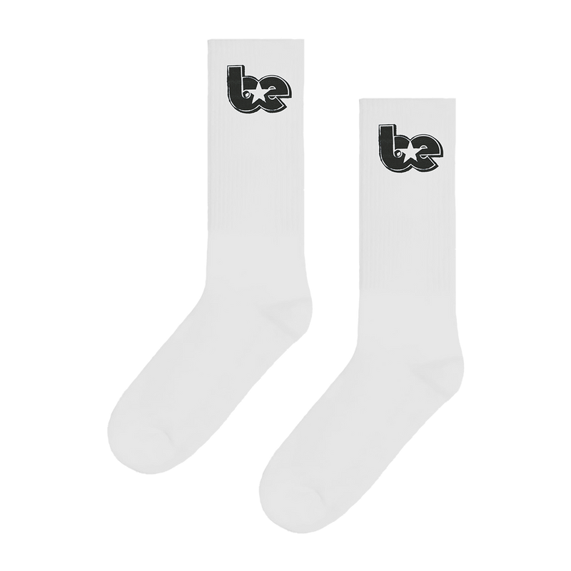 BE Star White Crew Socks - Billie Eilish | Store