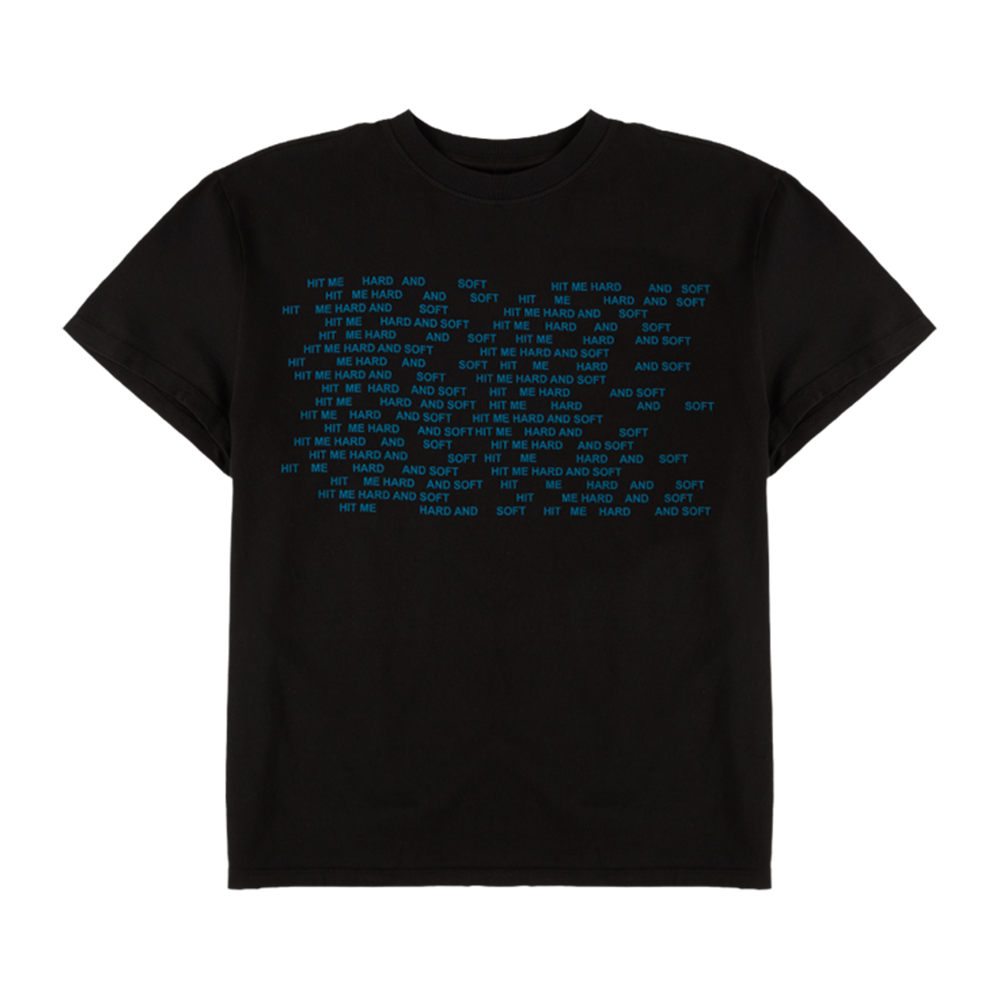トップス Billie Eilish HIT ME HARD AND SOFT HIT ME HARD AND SOFT Repeat Black Tee - Billie Eilish | Store