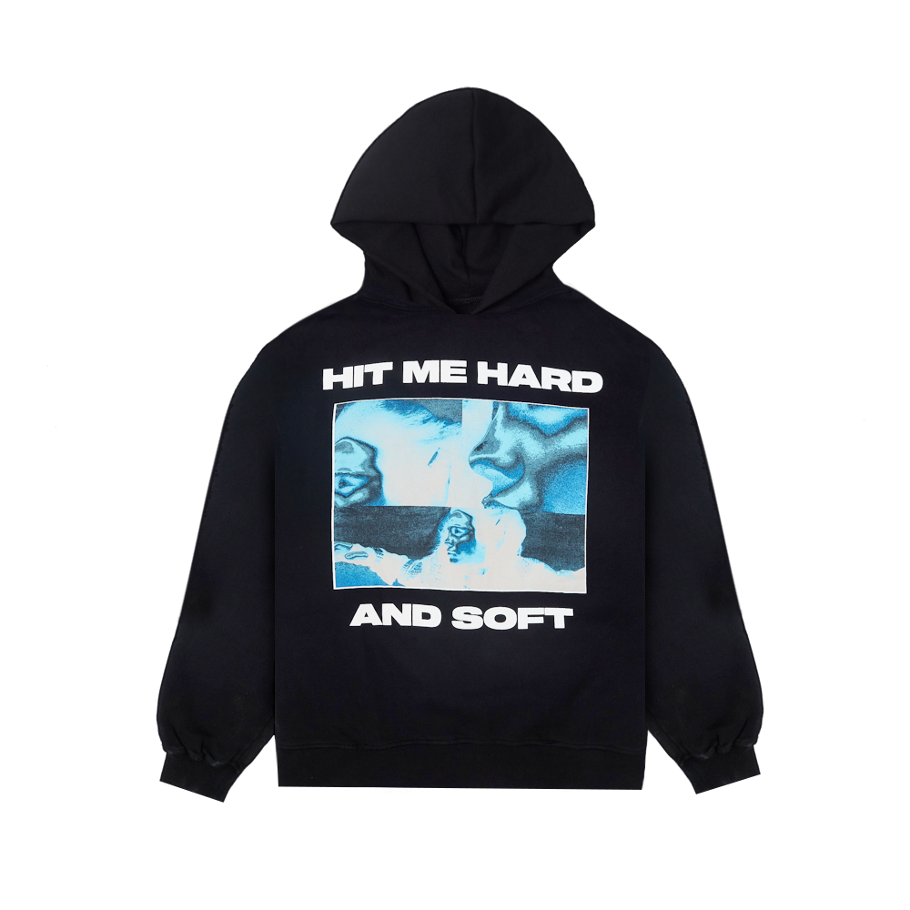 Thermal Photo Title Pullover Black Hoodie