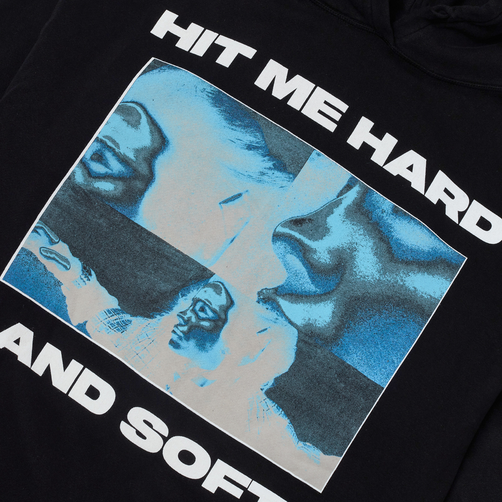 Thermal Photo Title Pullover Black Hoodie