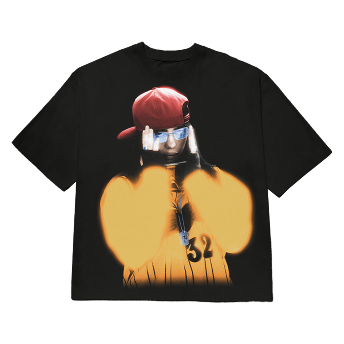 Glasses Hit Me Hard and Soft Tour 2025 Black T-Shirt front