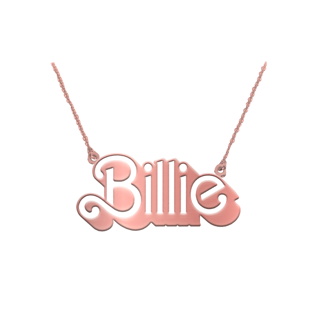 Barbie x Billie Eilish Pink Metal Necklace