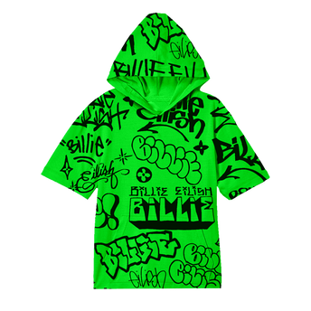 Billie Eilish x Freak City Green Graffiti Hoodie