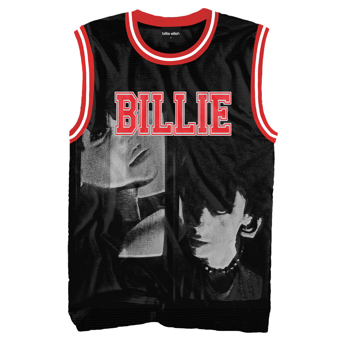 Billie Eilish Red and Black Outfit Jersey