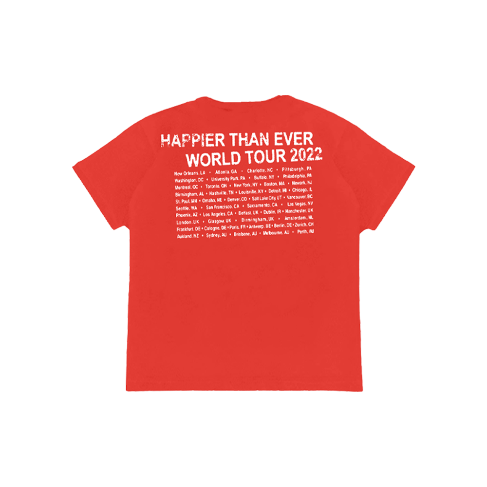 Cut Out Red Tour T-Shirt – Billie Eilish