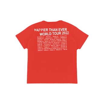 Cut Out Red Tour T-Shirt Back