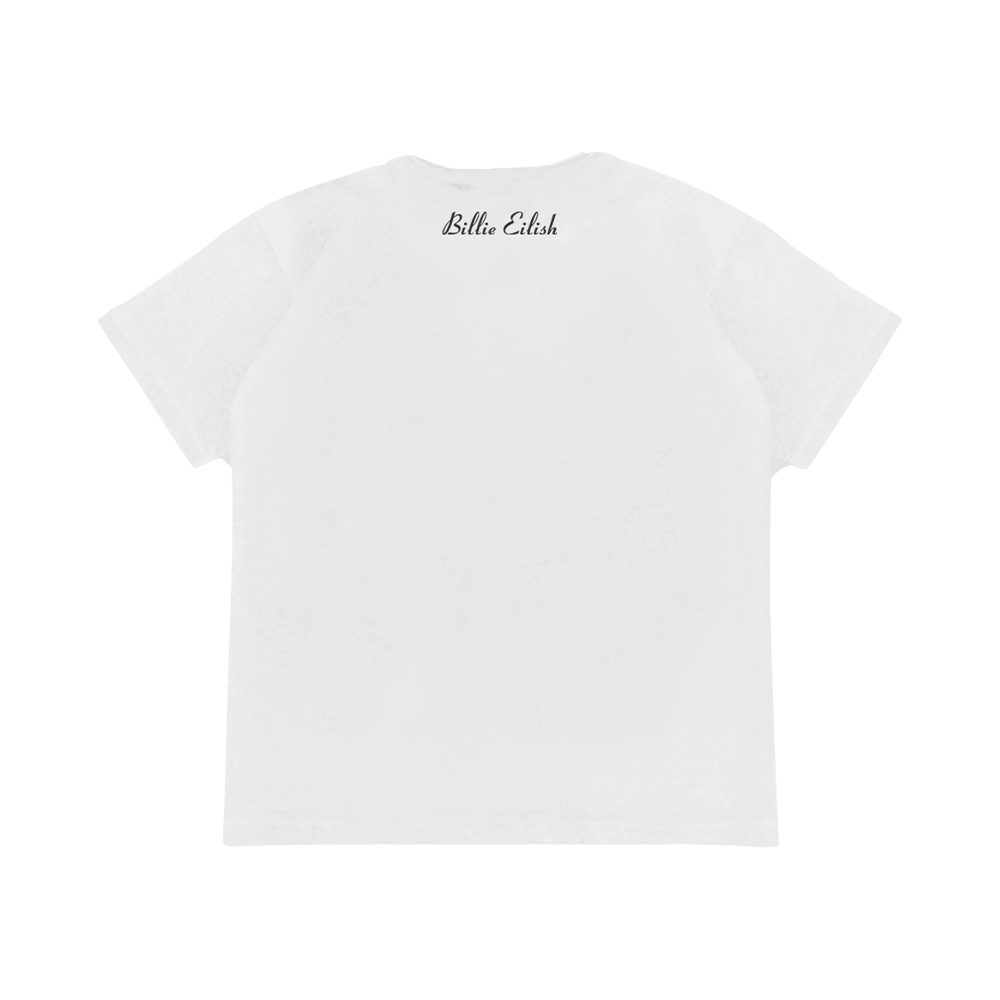White billie eilish 2024 shirt