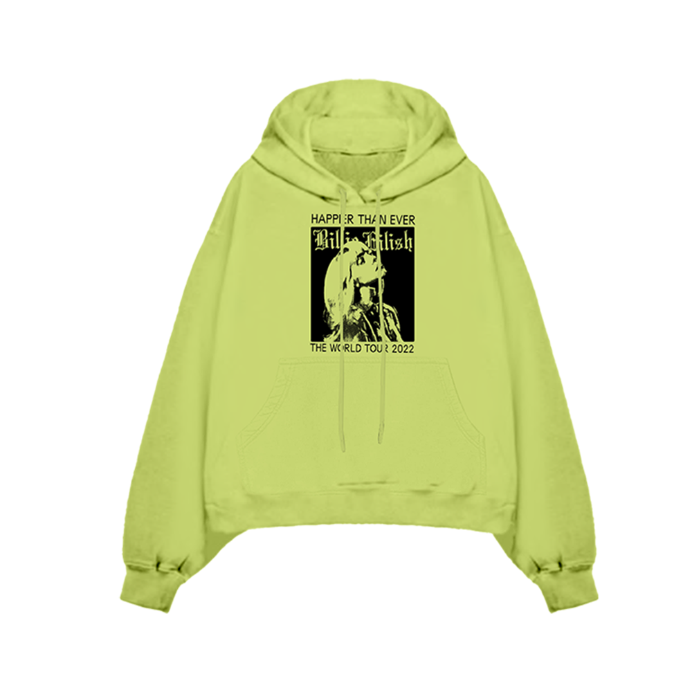 Happier Than Ever Lime Tour Hoodie Front