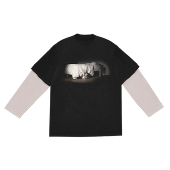 WHEN WE ALL FALL ASLEEP, WHERE DO WE GO? Anniversary Layered LS Tee in Black front